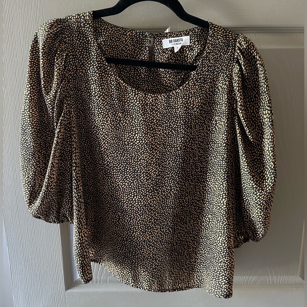 BB Dakota black and Brown Blouse